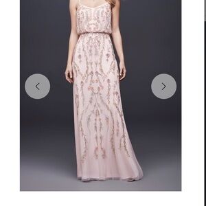 Elegant Pink Embellished Maxi Dress
